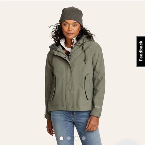 Eddie Bauer Green Sprig Women's Port Townsend Waterproof Rain Jacket Outdoor XL - Picture 1 of 12